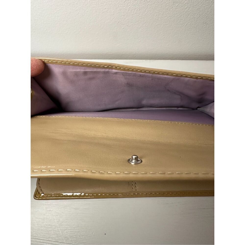 Coach patent leather camel tan women’s wallet size 8”x4” #M-1371 - Picture 5 of 10